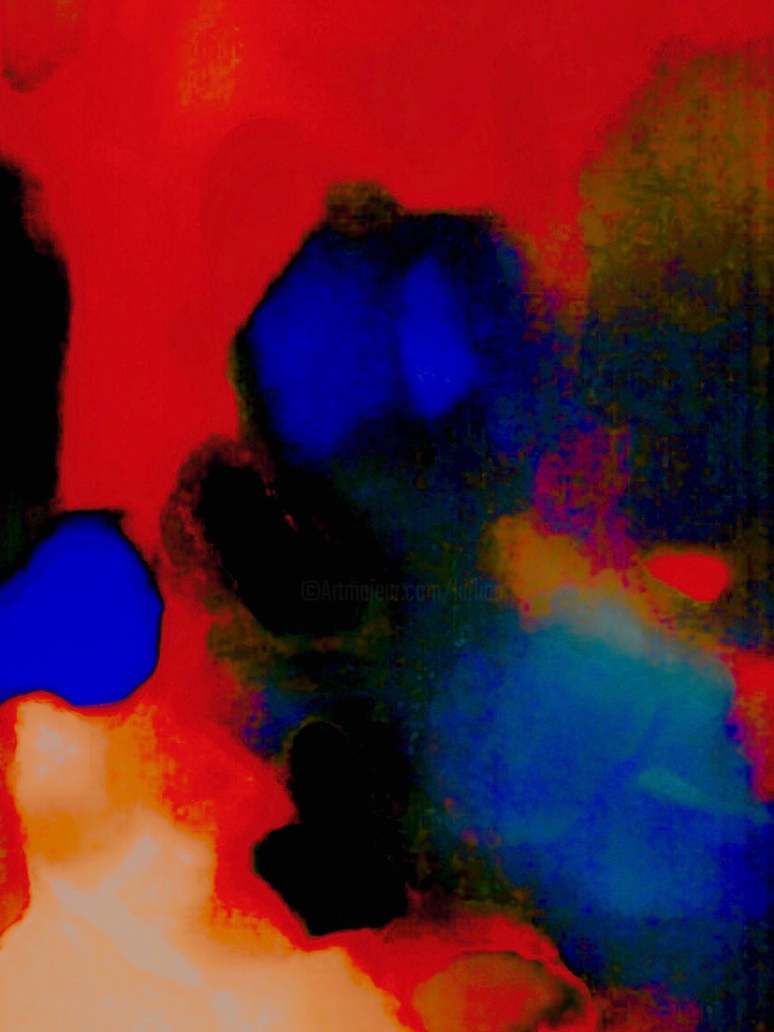Kirlian - Abstraction Blue Red Black