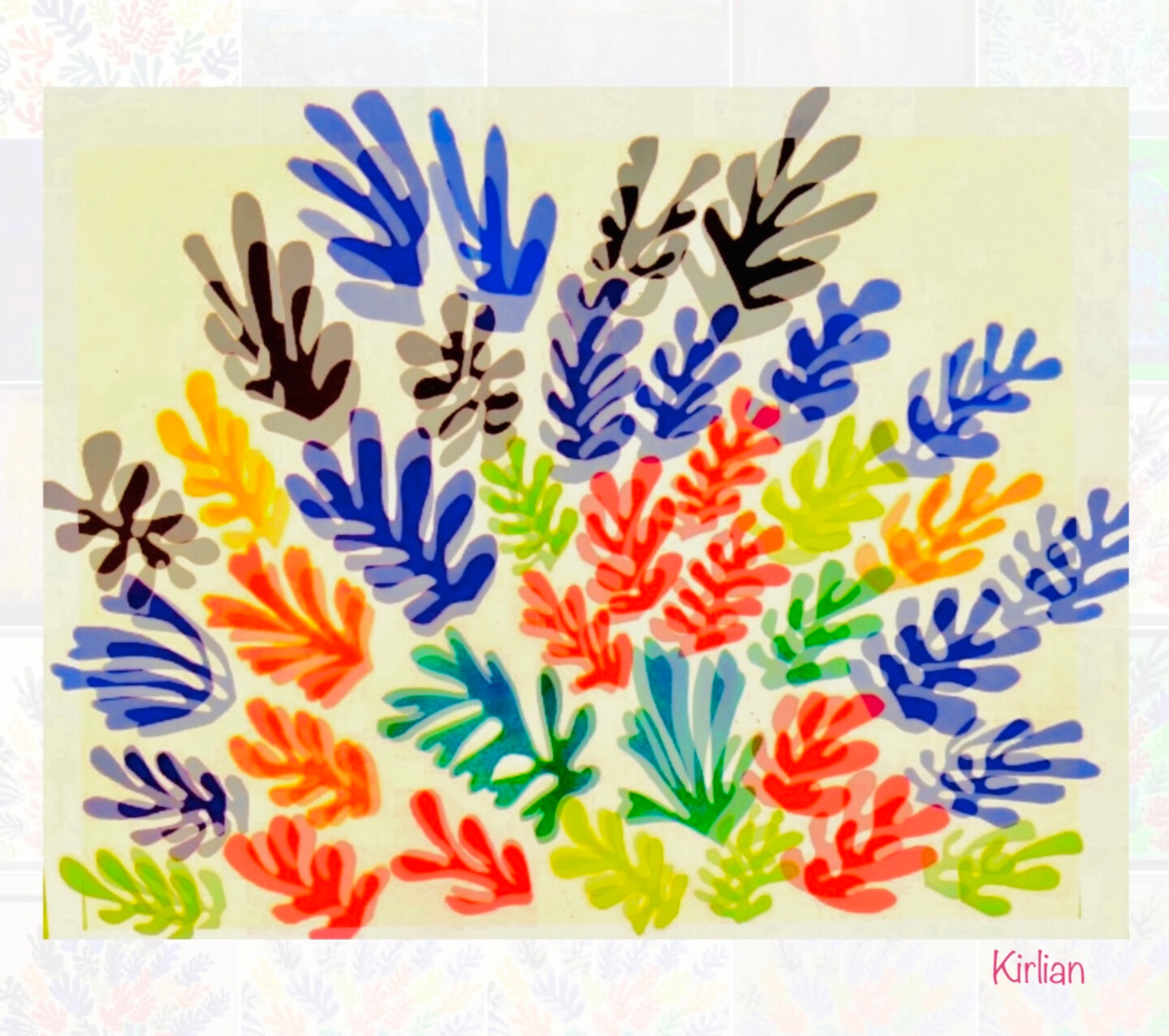 Kirlian - Matisse revisité/ Tableau Art Contemporain